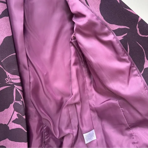 Liz Claiborne Kate Women’s Sz 6 Purple Floral Blazer Jacket Classic Fit NWT $79 - Picture 8 of 11
